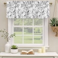 thumbnail image 3 of Black Botanical Valances for Windows, Watercolor Birds Summer Spring Light Filtering Kitchen Curtains, Rod Pocket Window Valance Curtains for Living Room Bedroom, 42" W x 18" L, 2 Panels, 3 of 9