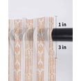 thumbnail image 6 of Orange Stripe Curtains 54 Inch Length,Sheer Curtains for Bedroom Living Room Window Modern Abstract Art Vertical Stripes Beige Rod Pocket Drapes Kitchen Curtains Small Half Window 42"x54" 2 Panels, 6 of 7