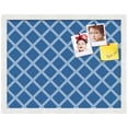thumbnail image 2 of PinPix 22x17 Custom Cork Bulletin Board Diamond Modern Pattern Navy Poster Board Has a Fabric Style Canvas Finish, Framed in Diamond Modern Pattern Navy, by ArtToFrames (PinPix-1804), 2 of 5
