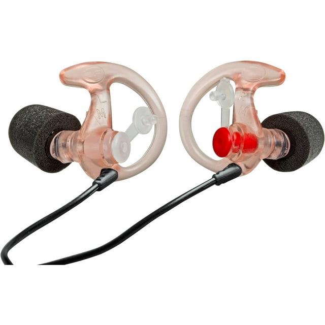 SureFire EP7 Sonic Defenders Ultra filtered Earplugs w/ Comply Canal Tips, reusable, Clear, Large