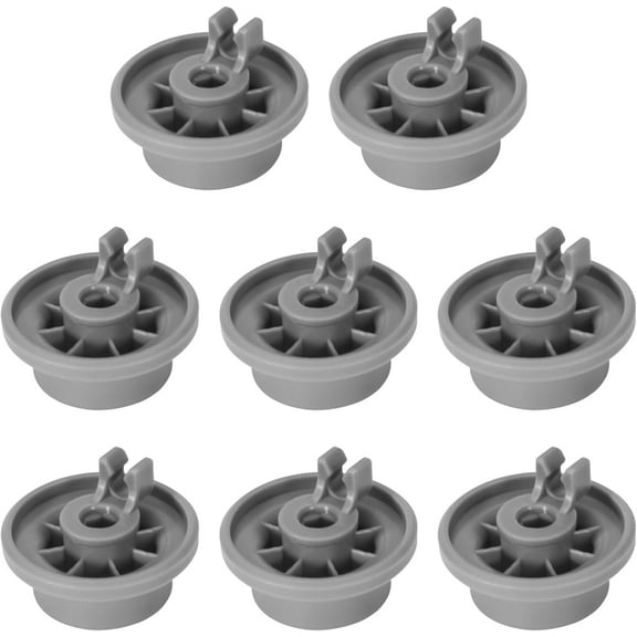8 Pack 165314 Dishwasher Lower Rack Wheels Replacement for Bosch Kenmore Dishwashers, Replaces 420198 423232 AP2802428 PS3439123 PS8697067, Bottom Dishrack Roller