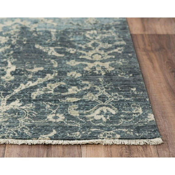 Alora Decor Intrepid 5' x 8' Classical Blue/Gray/Ivory Hybrid Area Rug
