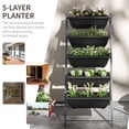 thumbnail image 4 of Outsunny Jardinière Surélevée à 5 Niveaux avec Trous de Fuite pour l'Extérieur, Noir, 4 of 10