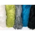 thumbnail image 4 of Black Solid Shaggy Long Hair Pile Faux Fur, 4 of 4