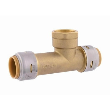 SharkBite Push to Connect 3/4 in. PTC X 3/4 in. D PTC Brass Threaded Center Tee