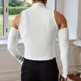thumbnail image 3 of uikmnh Mens T Shirts Men's High Neck off Shoulder Hollow Sexy Long Sleeved T Shirt Size:3XL, 3 of 4