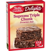 Betty Crocker Delights Supreme Triple Chunk Brownie Mix, 17.8 oz