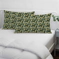 thumbnail image 4 of Vintage Flower Throw Pillow Covers, Green Spring Floral Leaves Pastoral Birds Plants Soft Breathable Pillow Cases with Invisible Zipper, Small Pillowcases for Couch Bed Sofa Chair 16x24 Inches, 4 of 9