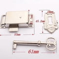 thumbnail image 5 of 2PCS Cabinet Lock Antique Cabinet Lock Decorative Furniture Lock With Key And Screw (Silver), 5 of 5