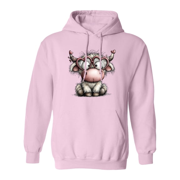 Inktastic Adorable Highland Cow Adult Hoodie Sweatshirt
