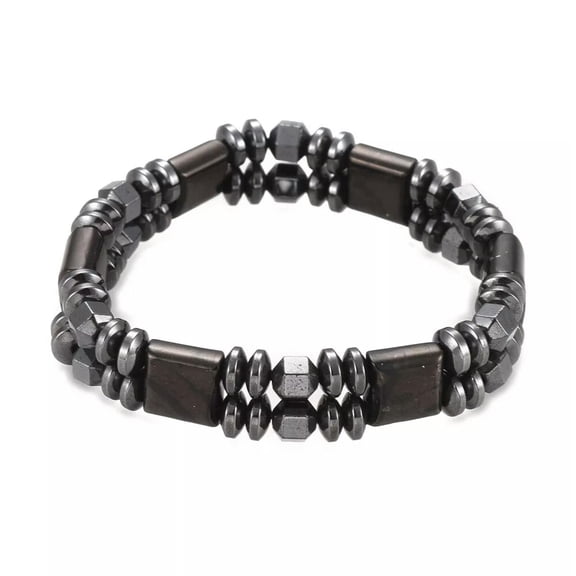 QQTDFG Magnetic Hematite Pain Relief Energy Powerful Stretch Bracelets Adjustable G9-default