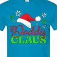 thumbnail image 4 of Inktastic Daddy Claus with Christmas Santa Hat and Snowflakes T-Shirt, 4 of 5