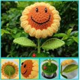 thumbnail image 5 of 5.5 x 3.2 x 2 inchesLight YellowDecoraciones para salpicadero de coche de girasol, cabezones para salpicadero, flores de punto para mujer, accesorios de adorno para coche (ojos lar, 5 of 5