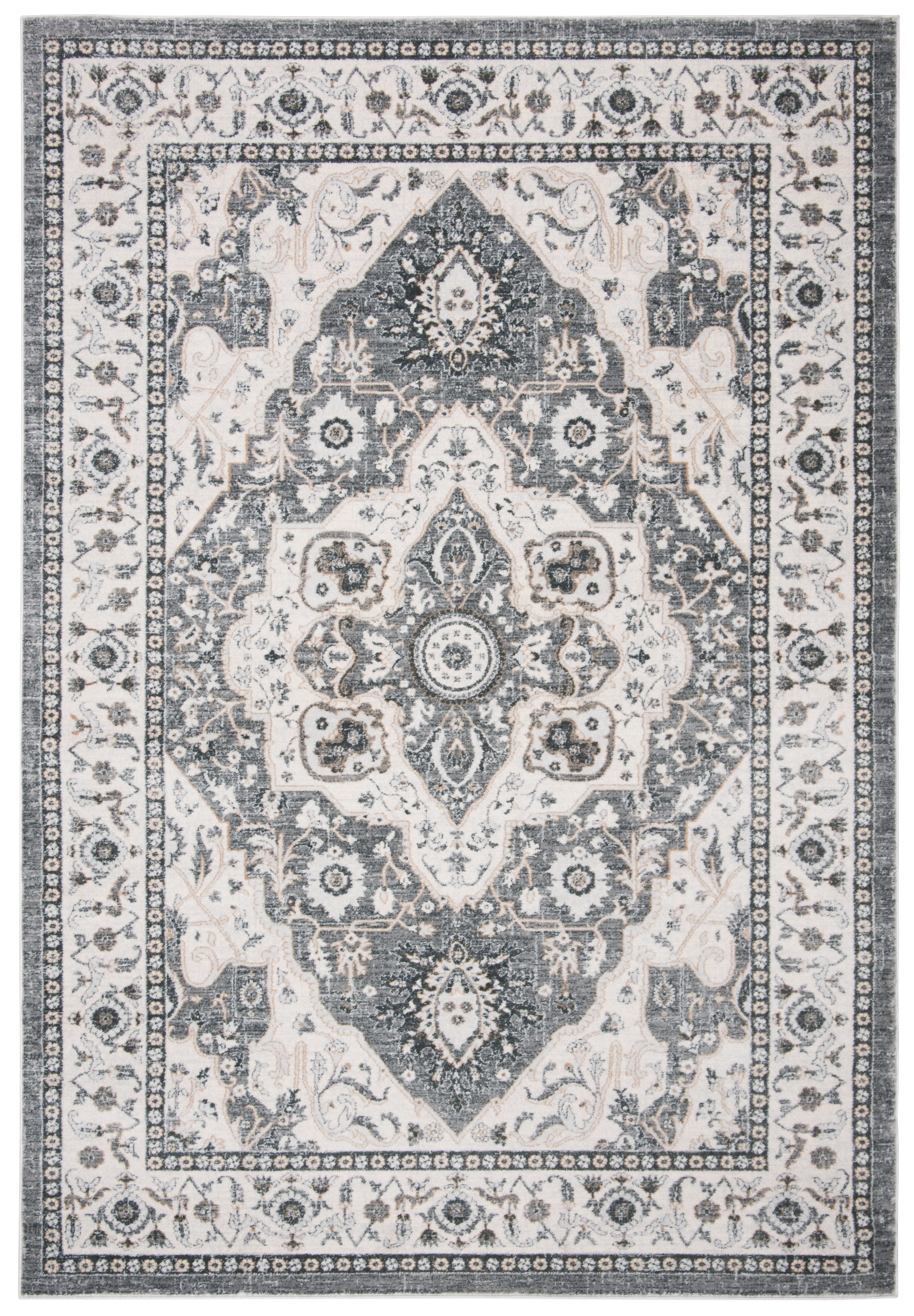 Safavieh Isabella Patrick Oriental Area Rug, Gray/Cream, 5'3" x 7'6"