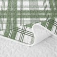 thumbnail image 5 of Manfei Green White Plaid Twin Quilt Set,Vintage Check Twin Coverlet Set,2 Pieces,1 Bedspread and 1 Pillowcase, 5 of 7