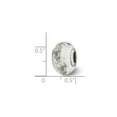 thumbnail image 2 of Fancy Bead White Sterling Silver Ceramic 12.73 mm 9.09 Reflections Withplatinum Foil Bead, 2 of 2