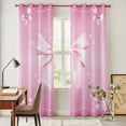 thumbnail image 3 of Valentine's Day Kitchen Curtains Window Panels, Pink Bowknot Ribbon Modern Mother's Day Insulated Window Treatment Curtain, Grommet Curtains for Bedroom/Living Room/Bathroom, 2 Piece 42"Wx84"L, 3 of 8