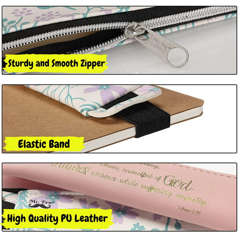 Mr. Pen RNAB08T5TDBK4 mr. pen- leather adjustable elastic band pen holder,  2 pc, pen pouch for planner, pen holder, pen holder for notebook, notebo