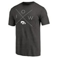 thumbnail image 2 of Men's Black Iowa Hawkeyes Quad Tri-Blend T-Shirt, 2 of 3