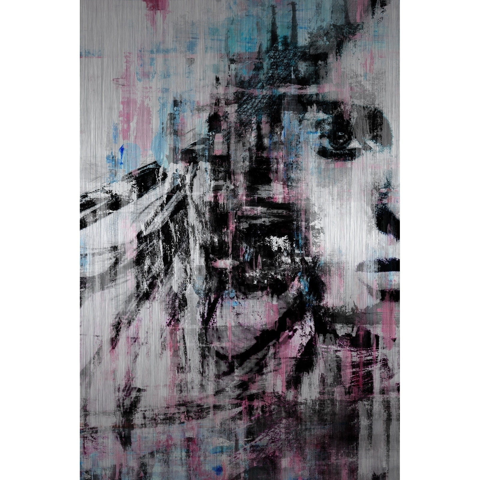 Marmont Hill "Half Face Beauty" Painting Print on Brushed Aluminum