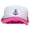 White Magenta, variant on Heart Anchor Embroidered Summer Foam Mesh Trucker Cap - Black White OSFM