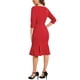 thumbnail image 3 of VESTIDO ELEGANTE DE MUJER CON CUELLO BARCO Y MEDIA MANGA, MIDI, ROJO, TALLA XL, 3 of 6