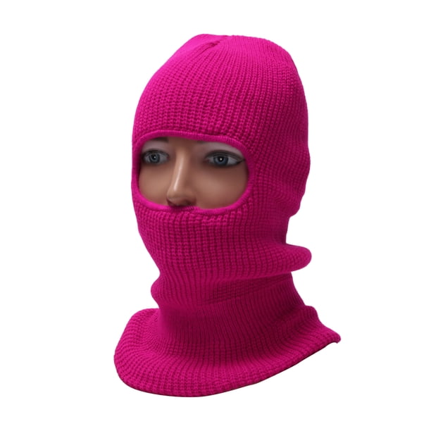 Máscara Facial Completa Acrílica de Un Solo Agujero Cálida, a Prueba de Viento Rojo Rosa 1 Pcs