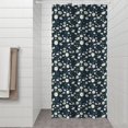 thumbnail image 2 of Navy Daisy Flower Floral Pattern Shower Curtain 36"x72" ,Bathroom Decorative Shower Curtains Set with 12 Hooks,Modern Waterproof Washable Shower Curtain, 2 of 6