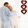 thumbnail image 6 of Red Valentine's Day Tinsel Triple Wall Hanging Heart Shaped Decorations for Home Front Door Wedding Anniversary Romantic Date Birthday Party Accessories Gift Supplies Pack of 2 with Wajkle, 6 of 7