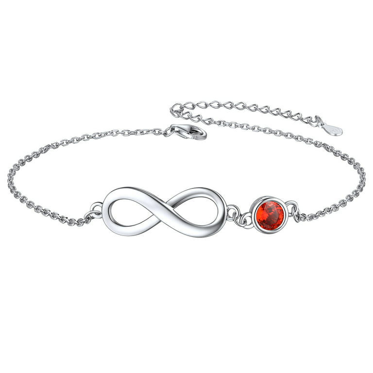 ChicSilver Infinity Love Anklet for Women Girls, with Birthstone Foot  Chain, Hypoallergenic 925 Sterling Silver Ankle Bracelet Summer Vacation  Beach Jewelry