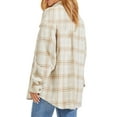thumbnail image 5 of Fantaslook Womens Plaid Shirts Flannel Shacket Jacket Long Sleeve Button Down Shirts Blouses Tops, 5 of 9