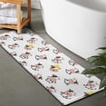 thumbnail image 2 of White Cow Happy Pattern Bathroom Rugs Mat,Non Slip Microfiber Bathroom Rug,Rubber Backing,Soft Bathroom Mats for Bathroom Floor,Tub and Shower,47x17in(120x43cm), 2 of 5