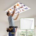 thumbnail image 4 of Modern Butterfly Magnetic Fluorescent Light Covers for Ceiling Lights 2x4 Feet, Spring Summer Watercolor Rustic Office Classroom Kitchen Drop Ceiling Light Covers Lighting Filters Shade Panel 1 Pack, 4 of 9