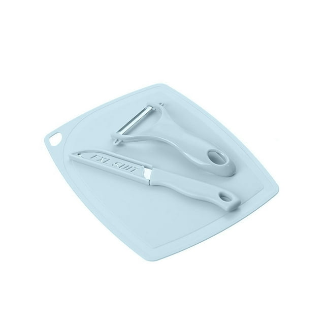 Leodye 1PCS Safe Kitchen Knife Set - Cooking Knife, Cutting Board & Peeler with Secure Grip Handle -7.87x6.29in