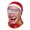 Beige, variant on HEWUQI Unisex Santa Neck Gaiter Hat with Jolly Christmas Light Face Print at Winter Party Red One Size