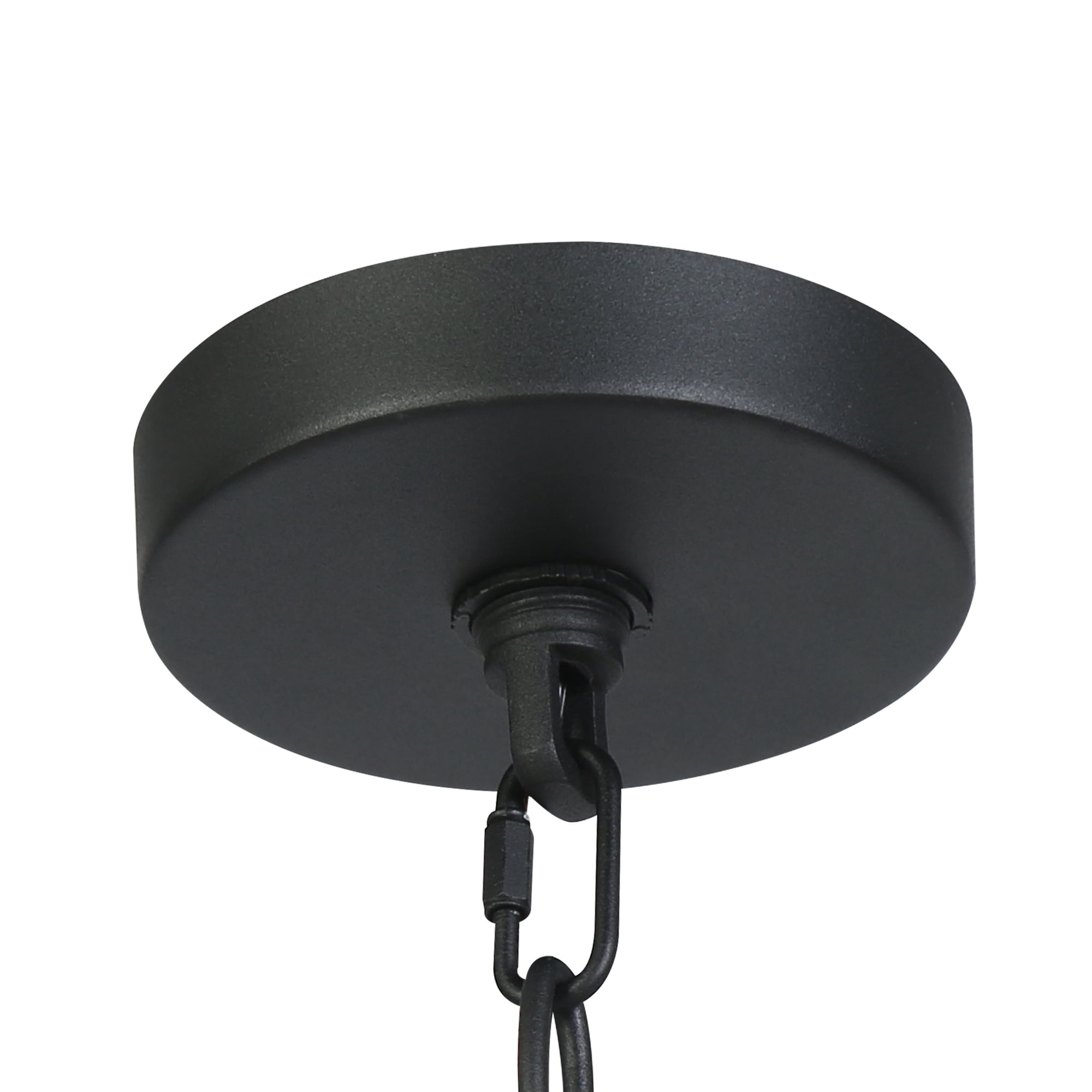 LNC Oversized 12-Light Matte Black Candle Chandelier, 39.4” Modern Round Design