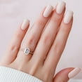 thumbnail image 2 of SOLITAIRE JEWELS 2.00CT Emerald Milgrain Vintage Style Moissanite 4 Prong Solitaire Engagement Ring for Women, 10k Rose Gold Solitaire Ring, 2 of 6