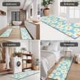 thumbnail image 5 of Blue White Flower Pattern Kitchen Rugs Sets Of 3,Kitchen Runner Rugs Non Skid Washable,Decorative Kitchen Floor Mats for Kitchen,Sink,Laundry,17"x30"+ 17"x47" + 17"x59", 5 of 6