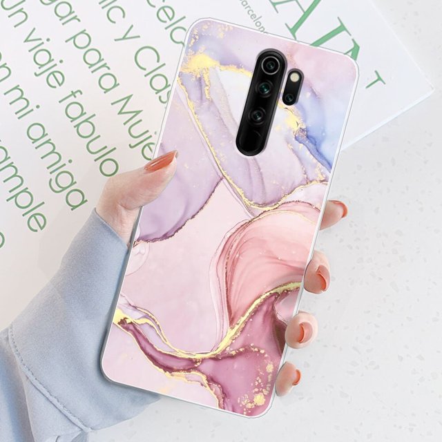 Funda de teléfono para Redmi Note 8 Pro, carcasa de silicona transparente de mármol de 6,53 pulgadas, suave, TPU, para Xiaomi Redmi Note 8 Pro Fivean unisex