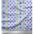 thumbnail image 1 of Soimoi Blue Cotton Cambric Fabric Stripe & Freesia Floral Decor Fabric Printed Yard 42 Inch Wide, 1 of 3