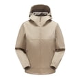 thumbnail image 4 of iHPH7 Manteau Trench Imperméable Femme Veste Coquille Souple Femme Veste de Randonnée Femme Veste de Pluie à Capuche Femme Imperméables pour Femmes avec Capuche Veste de Randonnée Imperméable Veste d'Extérieur Kaki TTG, 4 of 9