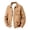 Khaki, variant on Men's Cargo Jacket Turn Down Collar Button Down Multi Pocket Casual Military Field Coat Fall Winter Outerwear