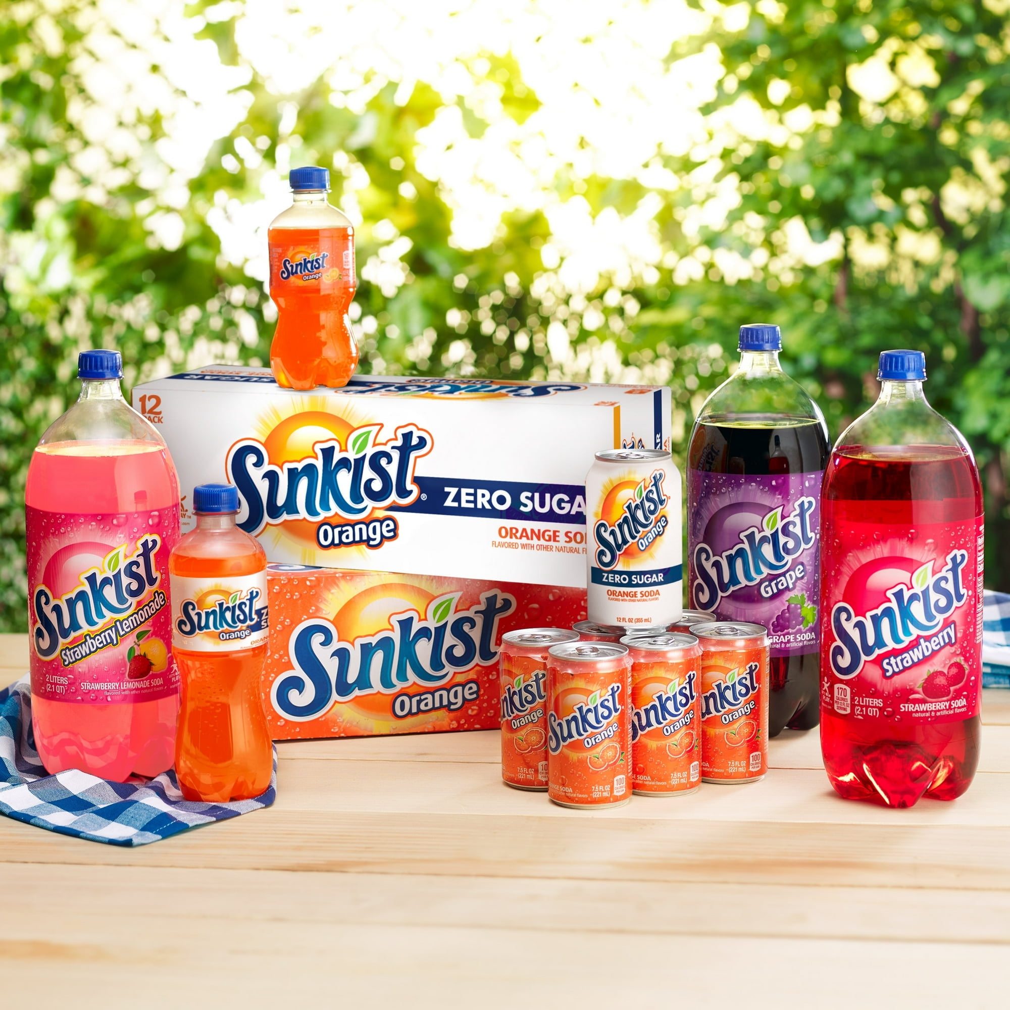 Sunkist Zero Sugar Orange Soda Pop, 12 Pack, 16.9 fl oz