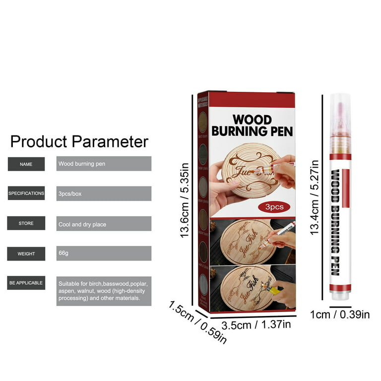 Woodburning Pen Tool , Marker for Burning Wood, Chemical Wood