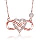 thumbnail image 1 of Collar con colgante de diamantes en forma de corazón para mujer, de plata 925, con 8 palabras digitales, estilo europeo y estadounidense, 1 of 5
