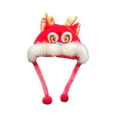 thumbnail image 4 of Gorro cálido de invierno, gorro de dragón de año Nuevo, protección para los oídos, gorro con cabeza de dragón, gorro de Animal de dibujos animados, Yinane Sombrero de danza del león, 4 of 8
