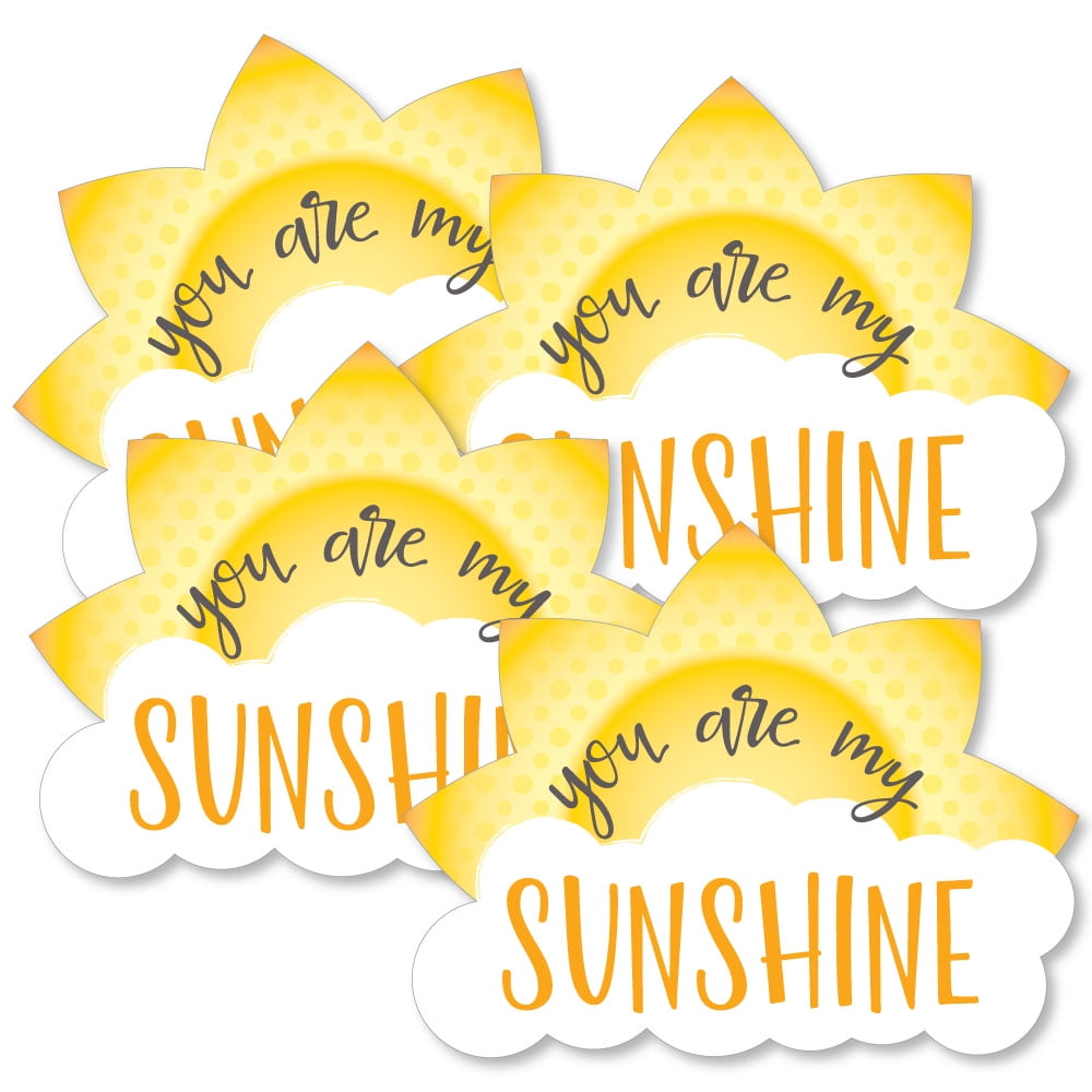 Big Dot of Happiness You Are My Sunshine - Sun and Cloud Decorations DIY Baby Shower or Birthday Party Essentials - Set of 20