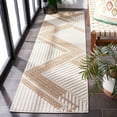 thumbnail image 3 of SAFAVIEH Global Amable Abstract Indoor/Outdoor Runner Rug, Beige/Light Beige, 2'2" x 6', 3 of 12
