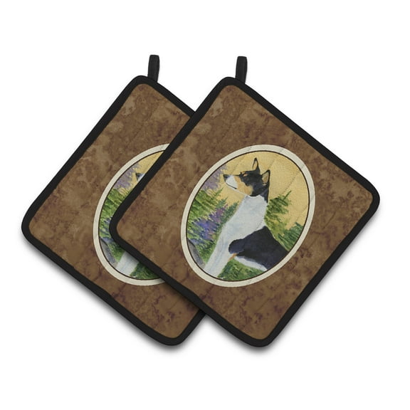 Carolines Treasures SS8201PTHD Basenji Pair of Pot Holders, 7.5HX7.5W, multicolor