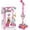 Pink, variant on 2026 New Kids Microphone with Stand, Got Built-in Music, Colorful Lights, Echo Effects, Portable Karaoke Machine for Singing, Music Play, Fun and Easy-to-Use